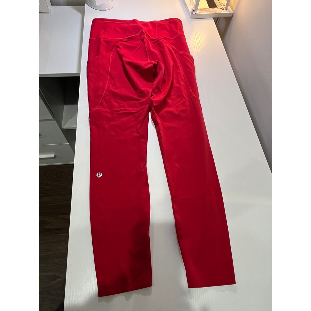 Lululemon Fast and Free High-Rise Tight 25 Pockets Dark Red‎ Size 8 W5BXQS